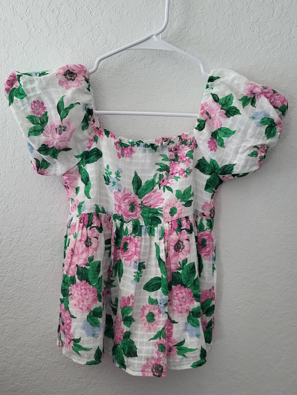 Janie and Jack Floral Puff Sleeve Top